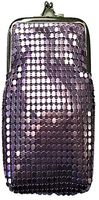 Eclipse Purple Luxury Mesh Sequin Cigarette Case Pouch, Coin Purse, 2 ct 100's, 3234