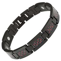 Willis Judd Red Carbon Fiber Titanium Magnetic Bracelet Size Adjusting Tool and Gift Box Included