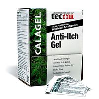Tec Labs Tecnu calagel Anti-Itch Gel, Maximum Strength Itch Relief for Rashes, Poison Ivy, Bug Bites, Stings & Minor Burn Relief – 1/16 oz Packets, 144Count Dispenser, Dispenser Box