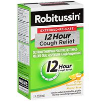 Robitussin Extended-Release 12 Hour Cough Relief (3 fl. oz. Bottle, Orange Flavor), Alcohol-Free Cough Suppressant