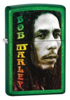 Zippo Meadow Bob Marley Lighter (Green, 5 1/2 x3 1/2-Cm)