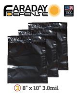 Faraday Cage iPad EMP/ESD Bags Static Protection Preppers / Survivalists 8 x 10 Tablet,iPad 3/pk
