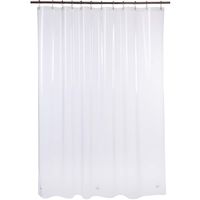 AmazerBath Plastic Shower Curtain, 72" W x 84" H EVA 8G Thick Bathroom Plastic Shower Curtains No Smell with Heavy Duty Clear Stones and 12 Grommet Holes-Clear