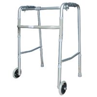 Luckya Walker - Healthcare Folding Lightweight Aluminium Walking Frame with Wheels Non-Slip Walking Stick with Hospital
