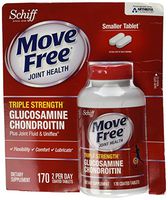 Schiff Move Free Joint Health Triple Strength Glucosamine Chondroitin - 4 Bottles, 170 Tablets Each