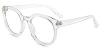 Firmoo Blue Light Blocking Computer Glasses(Anti Eyestrain/Headache),Chic Oversize Round Clear Frame Eyewear for Women/Men