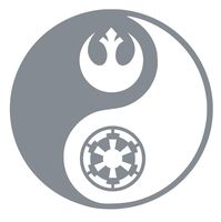Silv Rebel and Empire Logo Yin Yang Decal Vinyl Sticker Graphics|UR Impressions|for Cars Trucks SUV Vans Walls Windows Laptop|Silver|5.5 inch|URI206-S