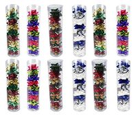Set of 108 Mini Gift Bows! Peel-and-Stick Back! Perfect for Gift Wrapping! Featuring 12 Different Colors! (108 Mini Bows)