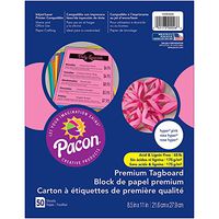 Pacon PAC1000026 Premium Tagboard, Hyper Pink, 50 Sheets
