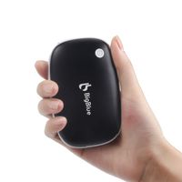 BigBlue Rechargeable Hand Warmers Camping Hand Warmer 3-in-1, Pocket Charger with Emergency Light for Ski, Hiking or Camping Heat Therapy for Raynauds Arthritic Sufferers and Pain Relief,Black