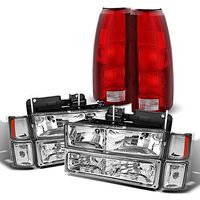For Chevy C/K 1500/2500/3500 Tahoe Suburban Silverado Full Size C10 Headlights + Bumper Light + Tail Brake Lamp