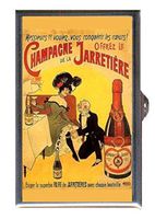 Champagne France 1900 Pretty Girl & Old Man Decorative Pill Box