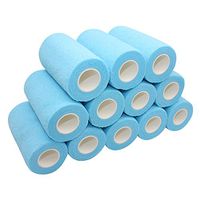 COMOmed Self Adherent Cohesive Bandage Latex FDA Approved 4"x5 Yards First Aid Bandages Stretch Sport Wrap Athletic Tape for Wrist Ankle Sprain and Swelling,Light Blue(12 Rolls)