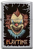 Zippo Killer Clown Playtime Street Chrome Windproof Lighter New Rare