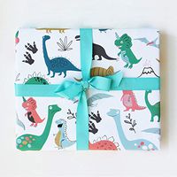 Wrapping Paper Dinosaur Gift Wrap - Birthday Wrapping Paper for Boys and Girls