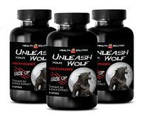 Testosterone Support Complex - Unleash Your Wolf - Male Enhancement - Size UP - L-arginine for Fertility - 3 Bottles 180 Capsules
