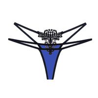 Elogoog Sexy Lingerie Women Panties Lace Thongs G-String Underwear T-Back String Thongs for Women (Free Size, Blue)