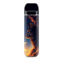 IT'S A SKIN Decal Vinyl Wrap for Smok Novo Pod System Vape Sticker Sleeve/Wolf Clouds Moon Sky