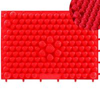 ZDDAB Foot Massage Foot Massage Acupressure Plate Health Massage Mat Fitness Mat for Parents Health Pad (4 sheets) (Capacity : Thickened, Color : Red)