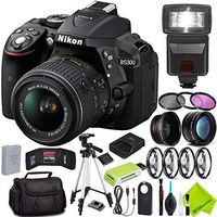 Nikon D5300 DSLR Camera (Body Only, Black) with Nikon 18-55mm f/3.5-5.6G Lens Starter Bundle Kit 76