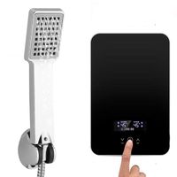 6500W Instant Electric Tankless Hot Water Heater Bathroom Bath Shower System (black)