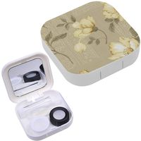 Portable Contact Lens Case Box Travel Kit Mirror + Bottle + Tweezers Container Holder [ Classical Style ]