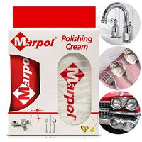 Marpol All Purpose Polishing Cream Kit with Long Lasting Sealant That Cleans, Shines, Protects for All Kinds of Aluminum, Nickel, Iron, Copper, Zinc, Silver, Gold, and Stainless Steel Stuff (130 Gram