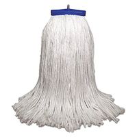 O'Dell Mop Head, Economical Lie-Flat Head, Rayon Fiber, 32-Oz, White, 12/Carton, New