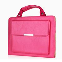 for iPad Mini 2 Case,MeiLiio PU Leather Business Handbag Protective Cover with Auto Wake/Sleep Fold Out Viewing Stand Carrying Case for 7.9 inch iPad Mini 1/Mini 2/Mini 3,Hot Pink