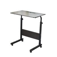 Soges 23.6 inches Side Table, Adjustable Movable with Tablet Slot Portable Laptop Stand for Bed Sofa, Black, ZS-05-3-60B