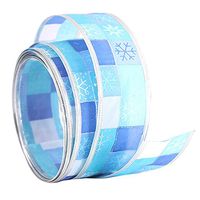 Ornerx Christmas Ribbon Plaid Snowflake 2" x 11 yd