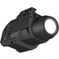 Laspur Sub Compact Tactical Rail Mount LED High Lumen Flashlight Light with Strobe for Pistol Handgun, Built-in USB Magnetic Touch Rechargeable Battery Accessory Remaining Display (Sensor Switch)