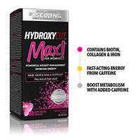Hydroxycut Max Weight Loss Supplements for Women, Boosts Metabolism & Energy, Hair, Skin & Nails Support with Iron & Folic Acid, 60 Count