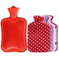 FANCY PUMPKIN 1.8L Hot Water Bottle +Random Flannel Cover Hot & Cold Relief #04