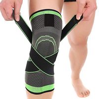 Heitaisi Knee Brace, Weaving Compression Breathable Knee Sleeve with Adjustable Strap Knee Support for Running, Cycling, Tennis, Basketball and More