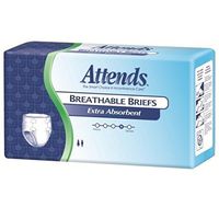 Attends Extra Absorbent Breathable Briefs Medium /Case of 96