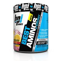 BPI Sports Best Aminos with Energy Peptide Linked BCAAs and Glutamine, Red Lemonade, 10.58 Ounce