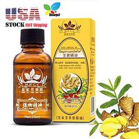 Lymphatic Drainage Ginger Oil, Stcorps7 100% Pure Natural Massage Ginger Oil, SPA Massage Oils, Repelling Cold and Relaxing Active Oil