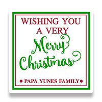 20 Personalized Wishing You a Merry Christmas Gift Tags (GT4)