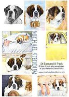 Michael Steddum Saint Bernard 8 Pack Note Card Set