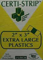 Certi -Strips adhesive bandage Extra Large 2" X 3" Plastic 220-020