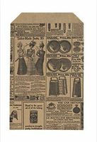 100 6x9 Newspaper print Paper Kraft Bags,Vintage style Newsprint Merchandise Gift Shopping Bags