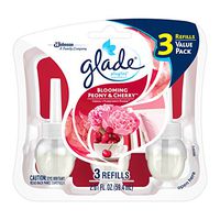 Glade PlugIns Scented Oil Air Freshener Refill, Blooming Peony & Cherry, 3 Refills, 2.01 fl oz