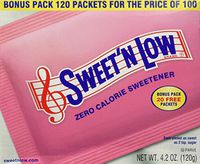 SWEET'N Low Powder PAKS 100+20