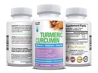 Turmeric Curcumin with Bioperine Joint Pain Relief — Anti-Inflammatory, Antioxidant Supplement with 10 mg of Black Pepper for Better Absorption — All Natural, Non-GMO — Made in The USA