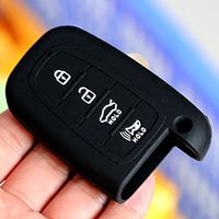 Black 4 BTS Silicone Smart Remote Keyless Fob Key Cover Holder for Hyundai