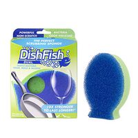 DishFish Dual Scrubber Sponge CP201-1, Multi-Purpose Cleaning Sponge, 1-Pack