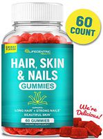 Hair Skin and Nails Gummies with High Potency Biotin 5000mcg | Tasty Cherry Hair Vitamins for Women Men & Kids | Lab Tested Gluten Free Hair Nail and Skin Vitamins Plus Biotin Gummies for Hair Growth