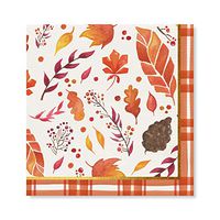 C.R. Gibson Fall Foliage Thanksgiving Luncheon Napkins, 6.5'' x 6.5'', 20pcs