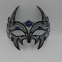 Mardi Gras Party Masquerade Mask,Performance Photography Props Mask Dance Party Party Mask Cosplay Upscale Metal Mask Halloween Adult 3 Prom Masks
